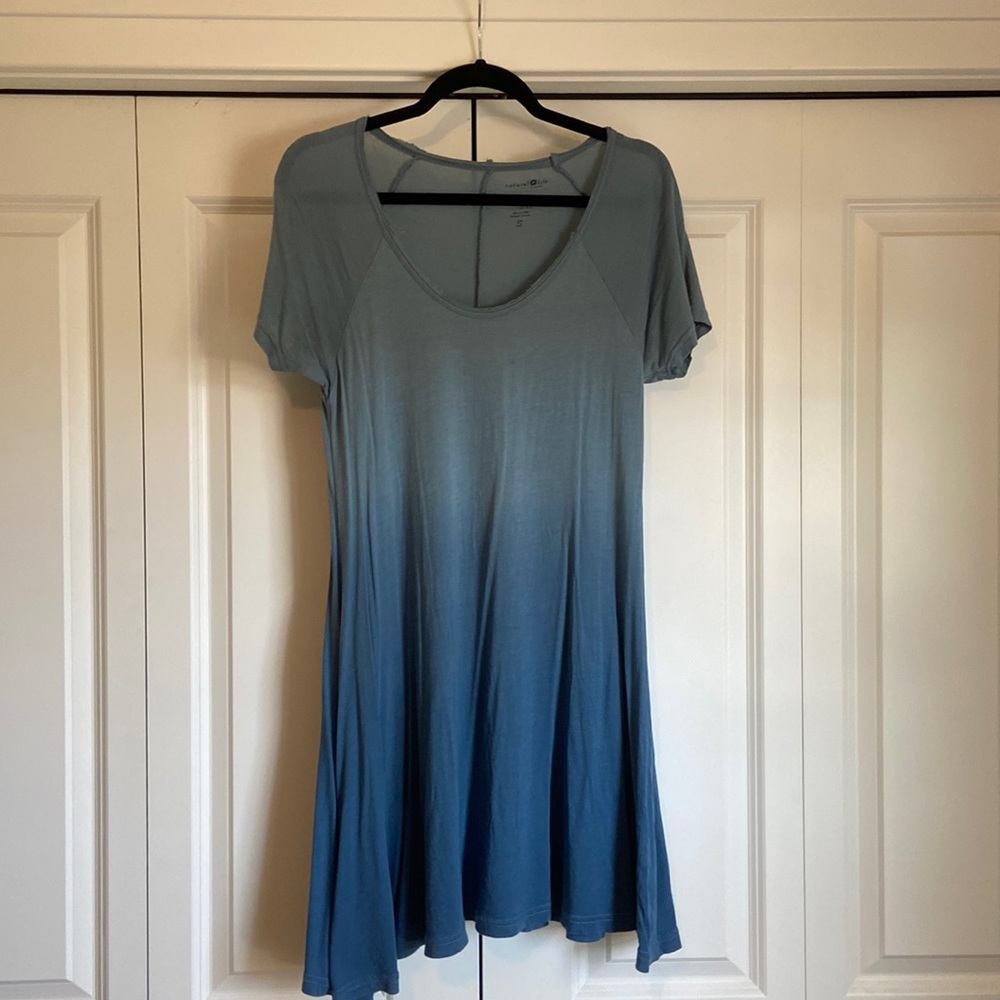 Natural Life Ombré Blue Tee Dress
